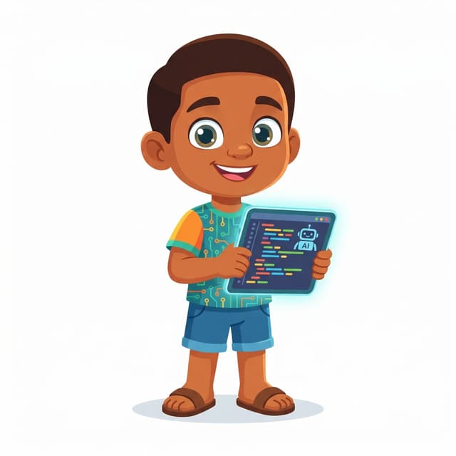 Latinito - nino aprendiendo con tablet